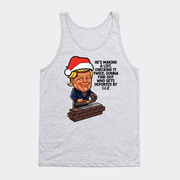 Donald Trump Santa Claus Funny Christmas Tank Top by teevisionshop